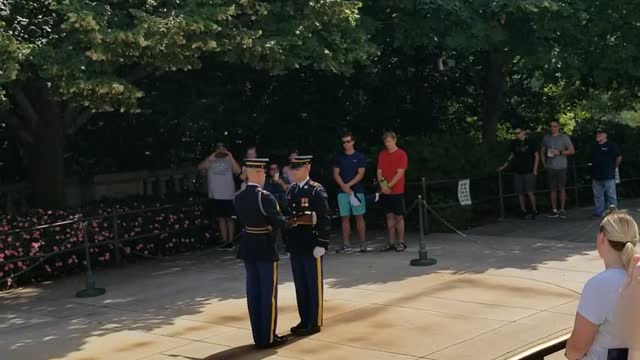 Changing of the guard at the Tomb of the Unknown 9/2019