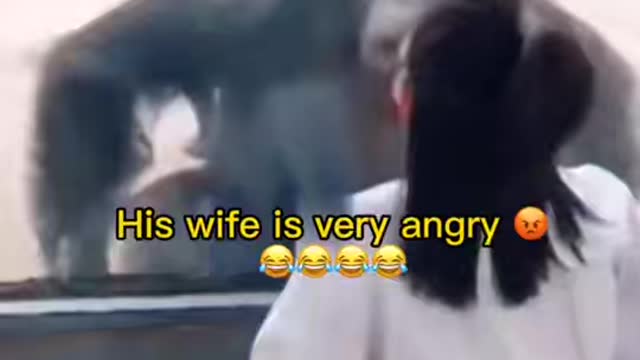 Look how his wife is very angry