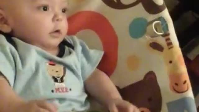 Silly Baby Boy goes crazy over a remote control