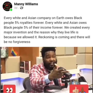 Delusional Black man claims Black people invented virtually everything in Western civilization!