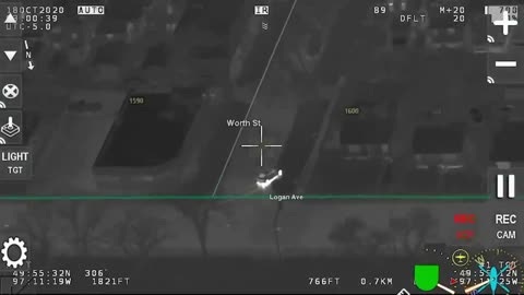 Night Vision AIR1: Police Pursuit of Armed Suspect