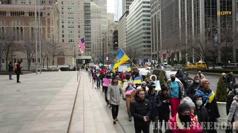 Demonstration against Russia's invasion of Ukraine (New York)