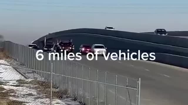 Truckers for Freedom in Utah is 10 miles long!