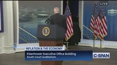 Joe Biden ends their speech on the economy without taking questions.