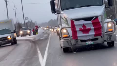 Truckers standing for freedom & liberty!