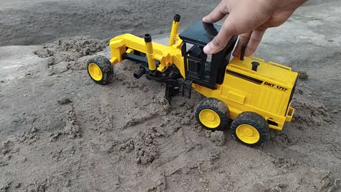 Playing with my tractor, mechanical pa, patrol, truck, toy bucket
