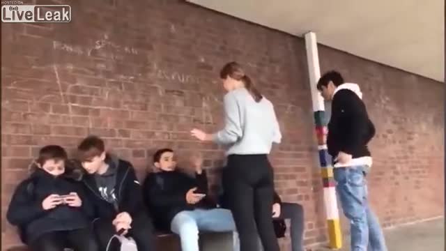 Boy Stands up to Female Bully