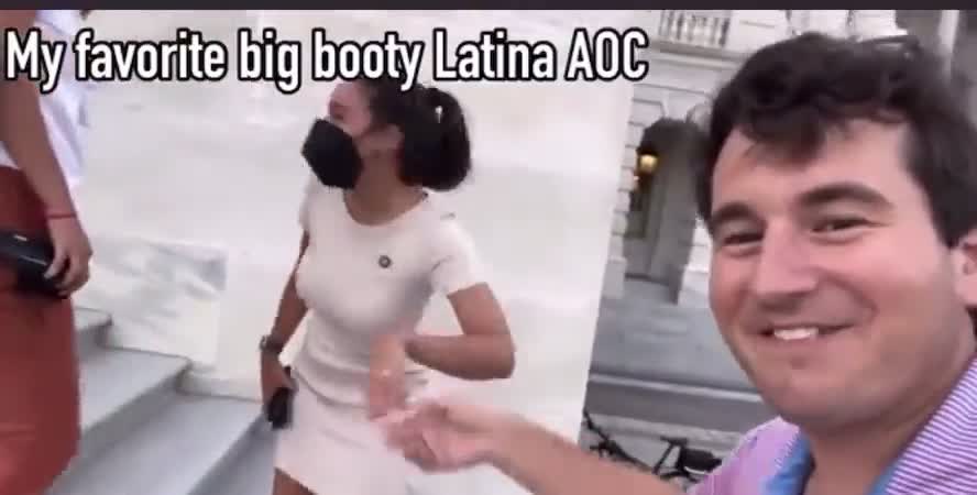 Comedian Alex Stein Heckles AOC Outside Capitol