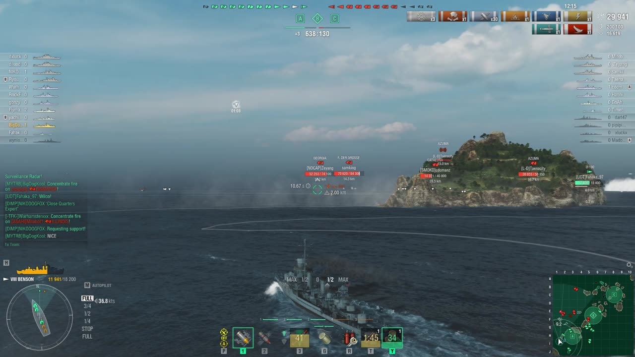 Benson — American Tier VIII destroyer.