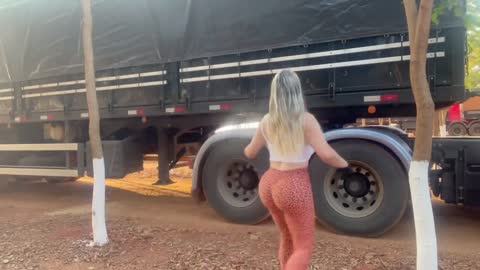 Woman Truck Driver Brazil.