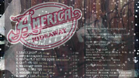 AMERICA-HIDEAWAY, WINTER RETREAT SPECIAL EDITION!!