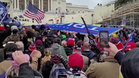 Ray Epps - Giant Trump Sign Scene