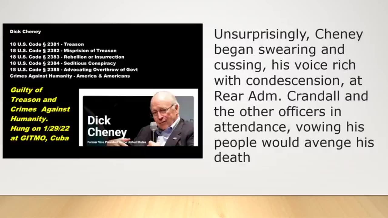 Famous last words of the executed at GITMO