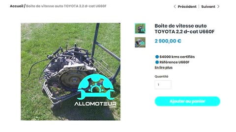Boite de vitesse auto TOYOTA 2.2 d-cat U660F