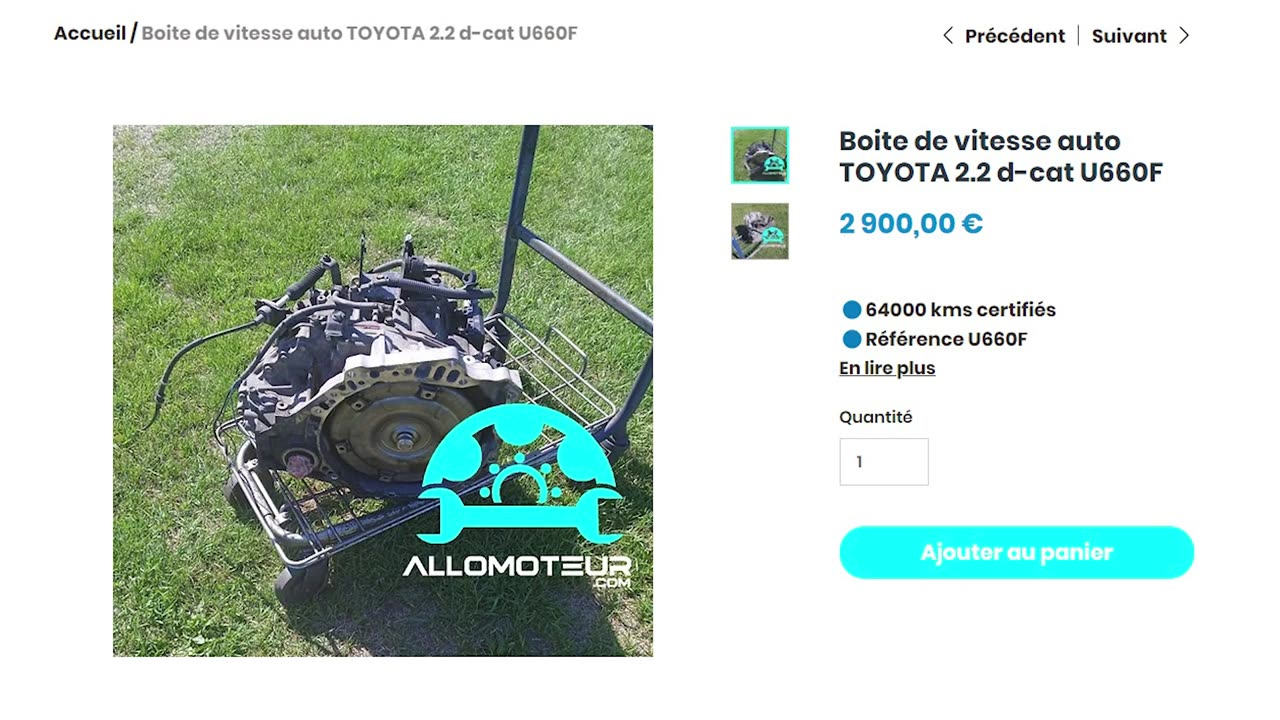 Boite de vitesse auto TOYOTA 2.2 d-cat U660F