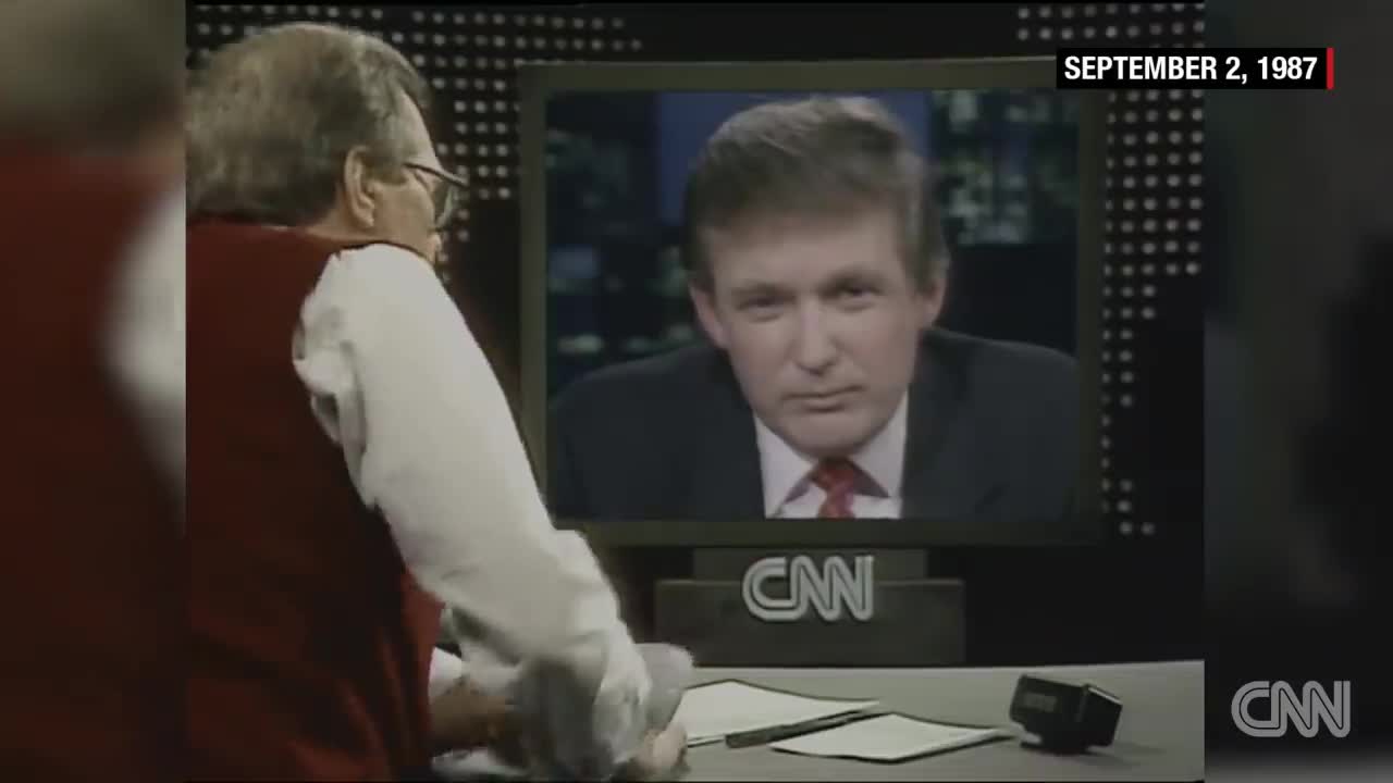 Donald Trump Im not sure if i want to be president - entire 1987 CNN interview (Larry King Live)