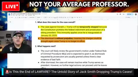 🚨LAWFARE COLLAPSES. What NOBODY is Saying About Jack Smith Dismissing Trump Case