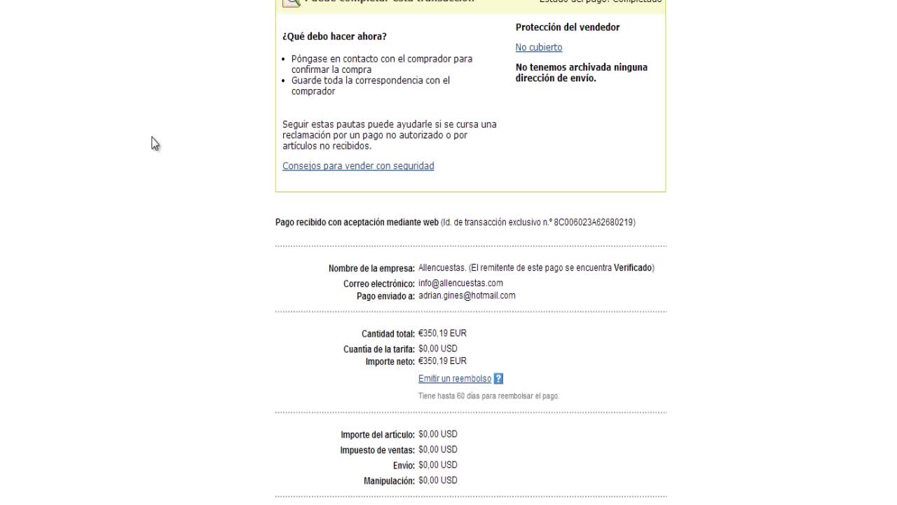 Allencuestas Prueba de Pago [Paypal]