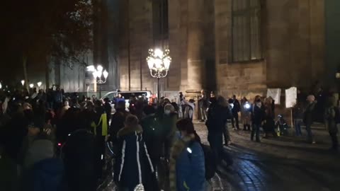 Anti Maßnahmen Demo in Nürnberg, u.a. mit Karl Hilz