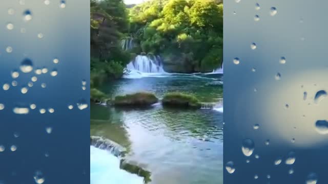 DRONE FLYING OVER WATERFALLS [WONDERFUL]