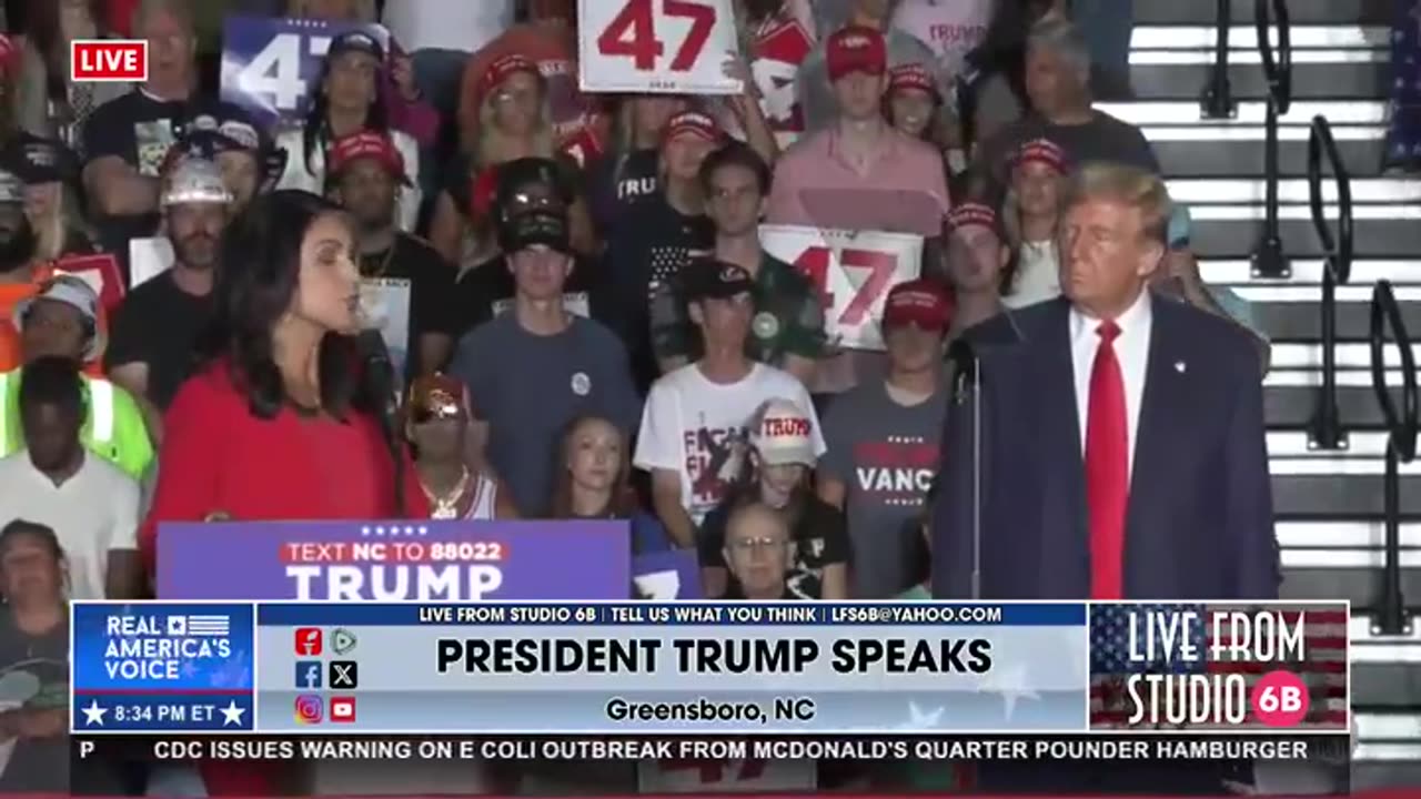 Tulsi Gabbard announces at Trump’s rally in NC that she is joining the Republican Party