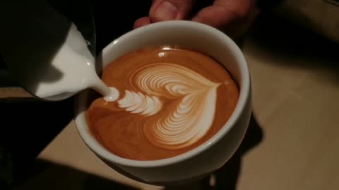 Latte art heart skills