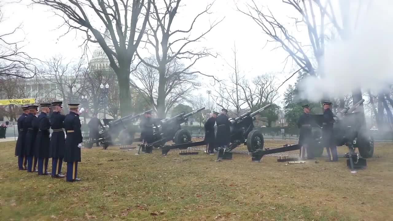 21 Gun Battery Salute To President Trump