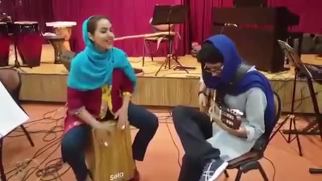 Flamenco Gipsy Kings performance by two young Persian girls