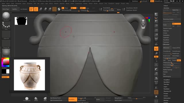 Maya+Zbrush+SubstancePainter to make stylized water jar 1