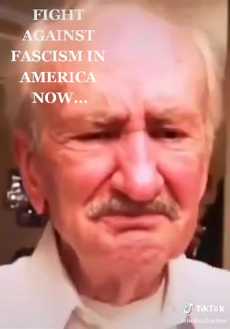 Man crys in memory living through Germany's Fascism