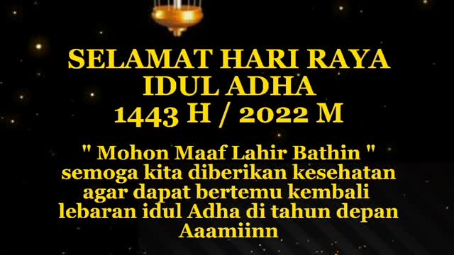 Selamat hari raya idul adha 1443 H