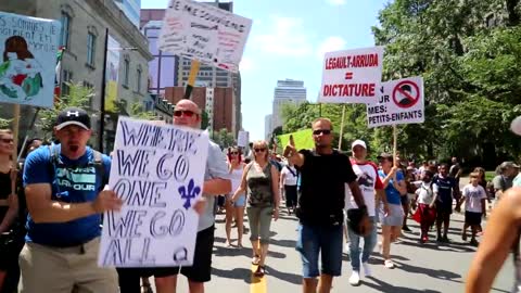 Ginormous protest in Montreal Quebec (August 08 2020)