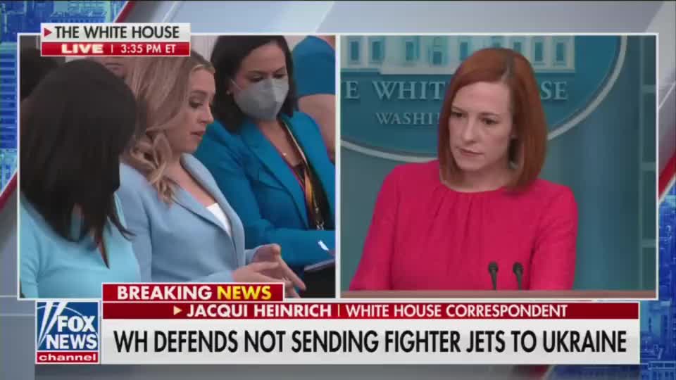 Reporter to Psaki: "We've also heard that the official mission is to prevent escalation beyond Ukraine. Which is it?"