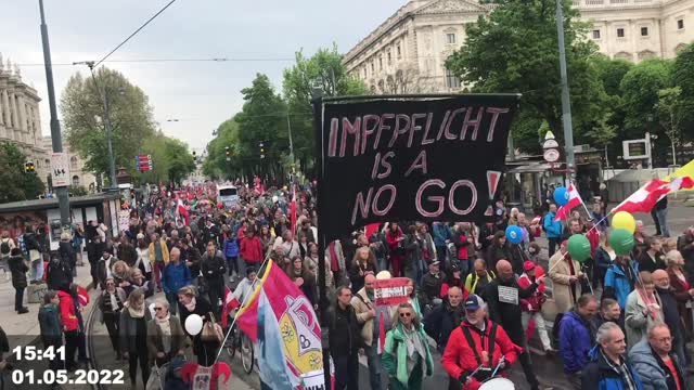 Zeitraffer Megademo Wien, 1. Mai 2022 (Video 1) - Georg Thaler