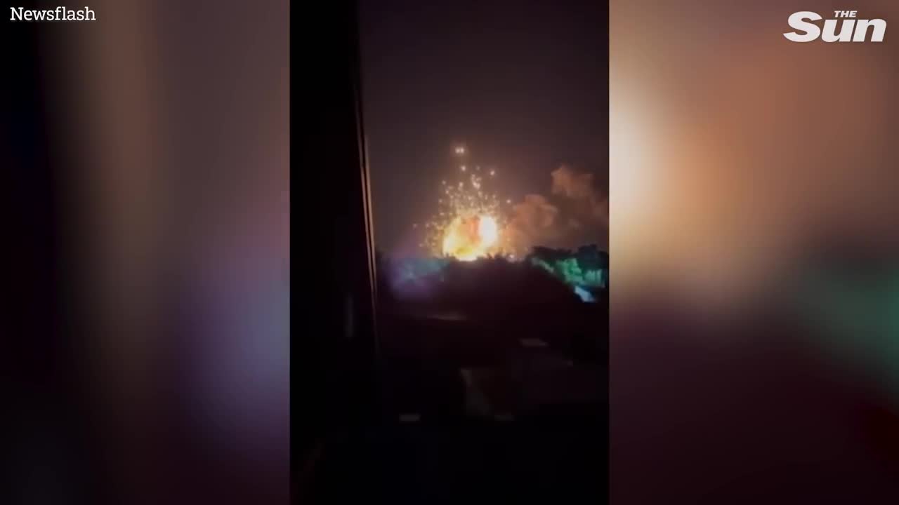 HUGE explosion as Ukrainian forces blow up Russian weapons warehouse