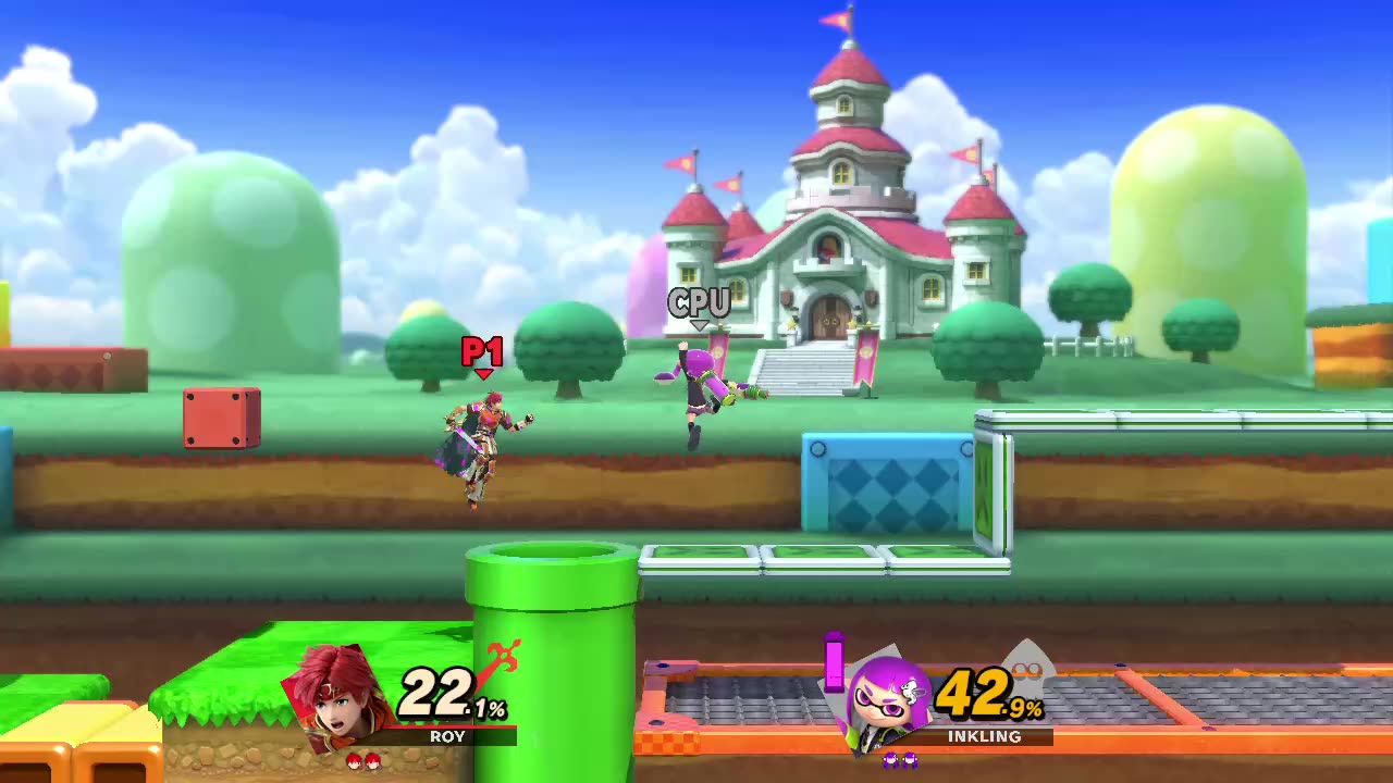 Roy Vs Inkling on 3D Land (Super Smash Bros Ultimate)