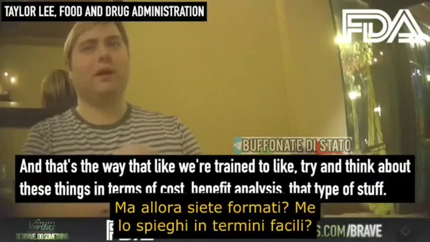 Project Veritas cam nascosta con membro FDA, ascoltate cosa pensano...