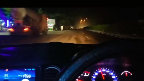 Night driving video