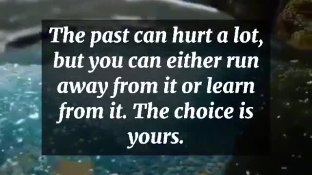 The past can hurt a lot