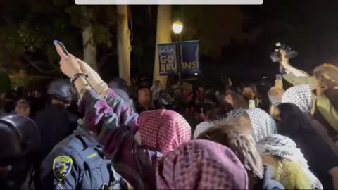 No racist police. They avoid getting arrested but stand in front of the police.