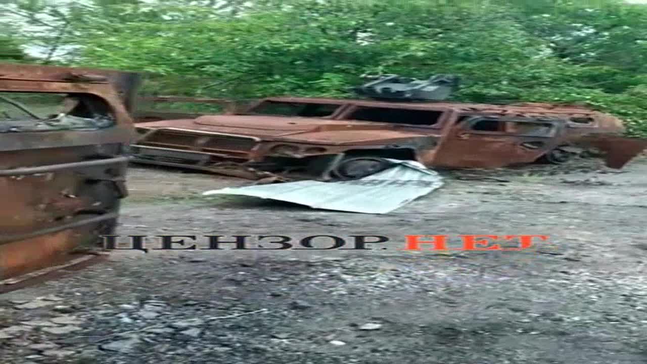 And this is the Katsap warehouse. One of our rockets flew in and deliberately burned a lot of Russ