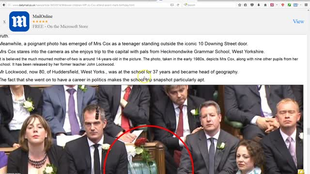 a video I uploaded about Jo Cox in 2016 Removed by Google