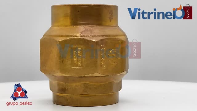 Válvula de Retenção horizontal com Mola 1 – 1/4'' com rosca interna.