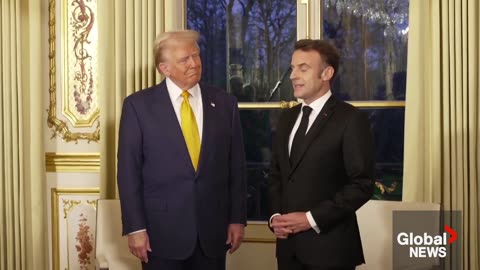 “World is going a little crazy” Trump says as Macron welcomes him to Paris