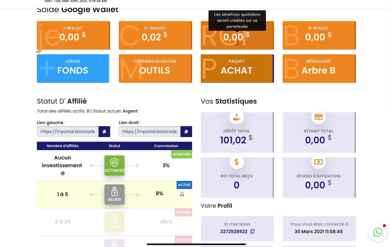 Comment investir sur bixo trade