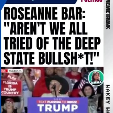 Roseanne Barr: “Aren’t we all tired of the Deep State Bull Shit?”