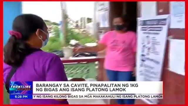 Barangay sa Cavite, pinapalitan ng bigas ang isang platong lamok