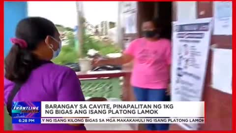 Barangay sa Cavite, pinapalitan ng bigas ang isang platong lamok