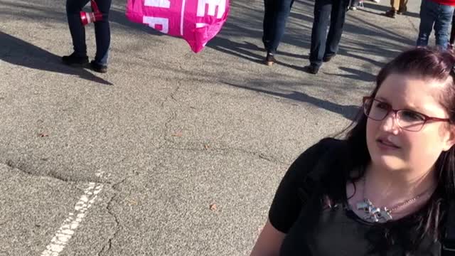 Buddhist monk maga march