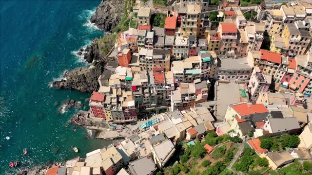 aerial view of manarola province of la spezia italy